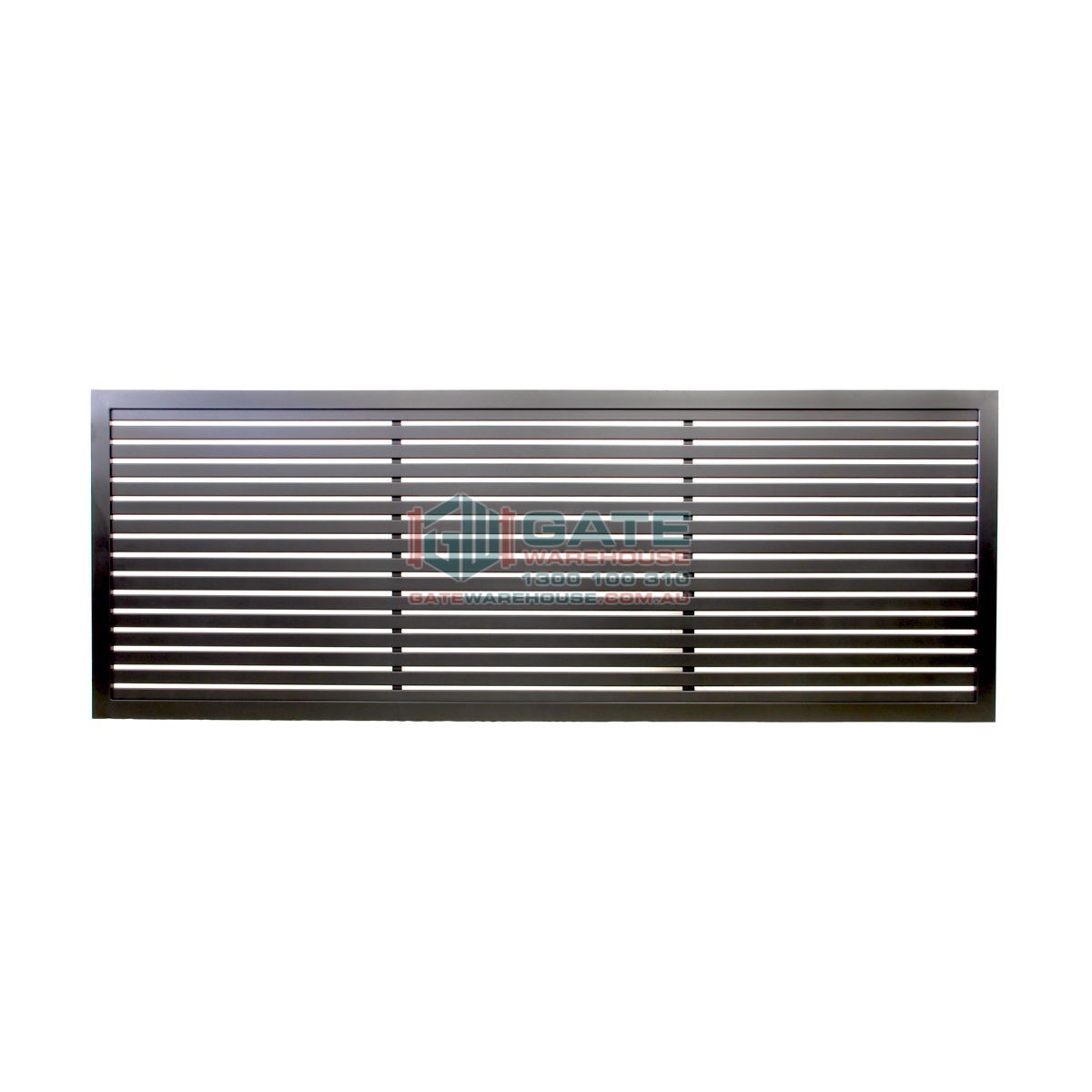 H9FF - Flat Top (Horizontal Slat) - Single Aluminium Driveway Gate - Single Sliding Gate - Gate Warehouse