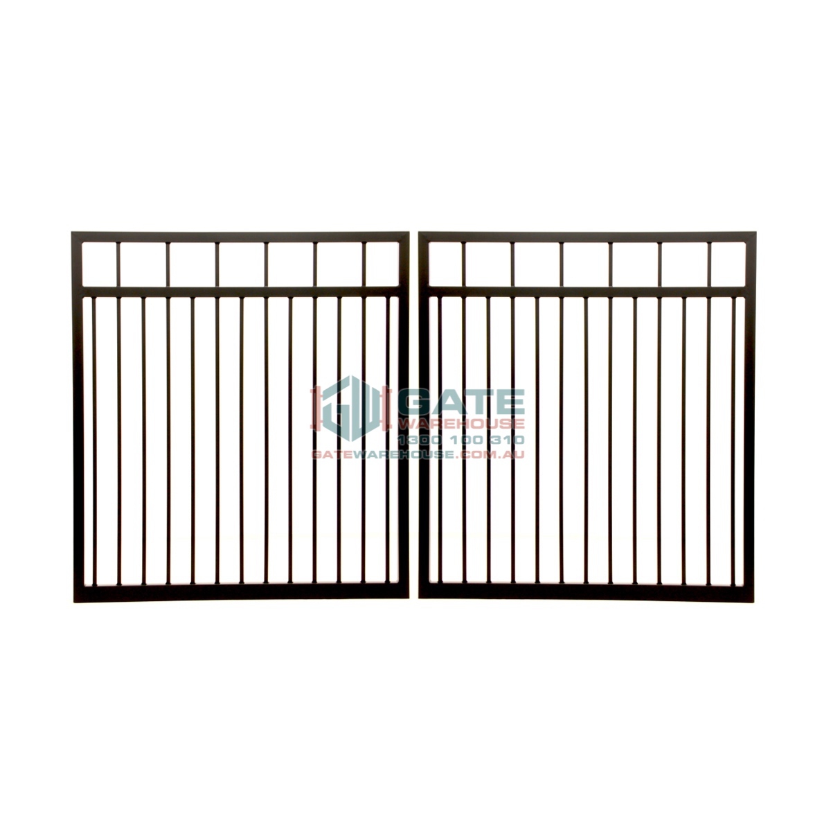 V0FD - Flat Top (Double Top Rail) Aluminium Driveway Single Gate / Double Gates / Fence Panel - Gate Warehouse